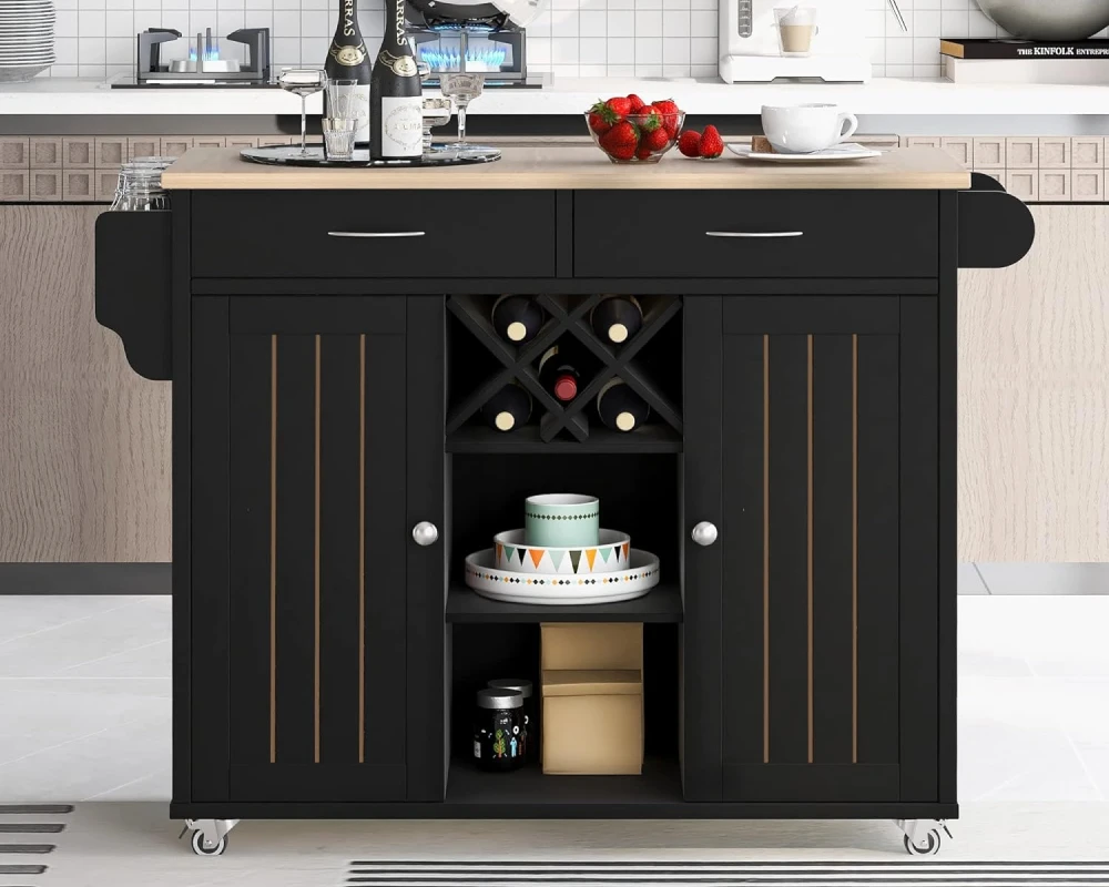 kitchen island with wheels